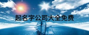 起名字公司大全免費(fèi)