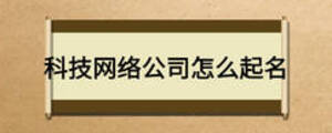 科技網(wǎng)絡公司怎么起名