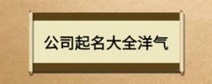 公司起名大全洋氣