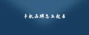 手機品牌怎么起名