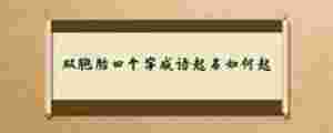 雙胞胎四個字成語起名如何起