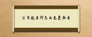 公司起名網(wǎng)怎么免費(fèi)取名