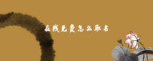 在線免費怎么取名