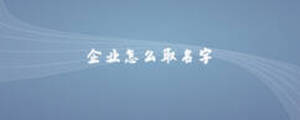 企業怎么取名字