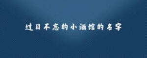 過目不忘的小酒館的名字