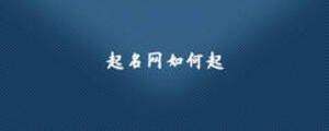 起名網如何起