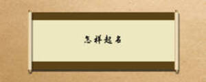 怎樣起名