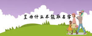 呈為什么不能取名字