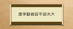 丞字取名會不會太大