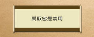 禹取名是禁用