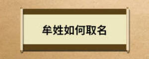牟姓如何取名