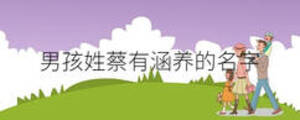 男孩姓蔡有涵養的名字