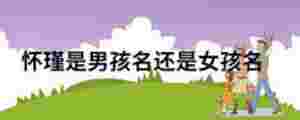 懷瑾是男孩名還是女孩名