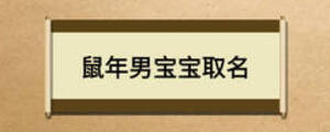 鼠年男寶寶取名