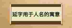 延字用于人名的寓意