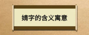 婧字的含義寓意