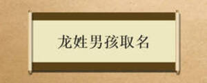 龍姓男孩取名