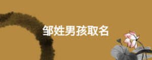 鄒姓男孩取名
