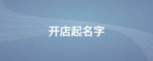 開店起名字