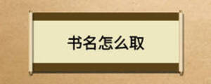 書名怎么取
