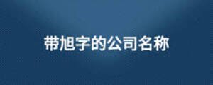 帶旭字的公司名稱