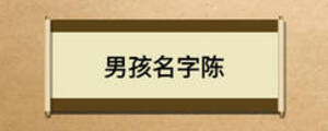 男孩名字陳
