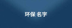 環(huán)保 名字