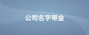 公司名字帶金