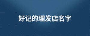 好記的理發(fā)店名字