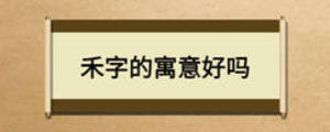 禾字的寓意好嗎