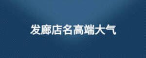 發廊店名高端大氣