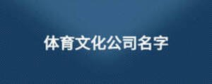 體育文化公司名字