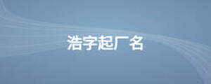 浩字起廠名