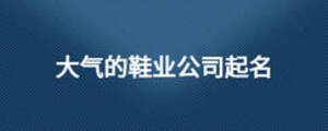 大氣的鞋業公司起名