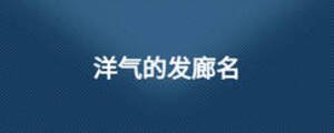 洋氣的發廊名