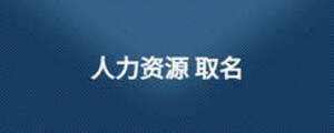 人力資源 取名