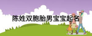 陳姓雙胞胎男寶寶起名