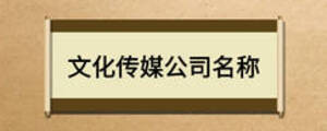 文化傳媒公司名稱(chēng)