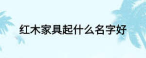 紅木家具起什么名字好
