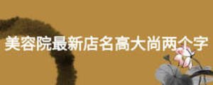美容院最新店名高大尚兩個字