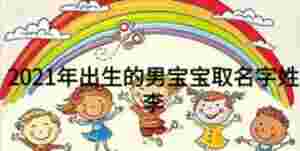 2021年出生的男寶寶取名字姓李