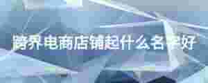 跨界電商店鋪起什么名字好