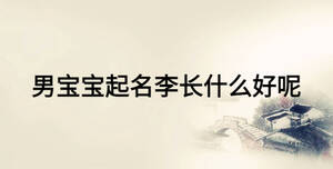 男寶寶起名李長什么好呢