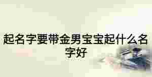 起名字要帶金男寶寶起什么名字好