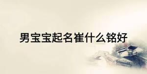 男寶寶起名崔什么銘好