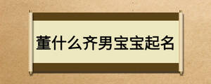 董什么齊男寶寶起名