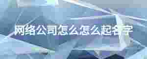 網(wǎng)絡(luò)公司怎么怎么起名字