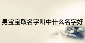 男寶寶取名字叫中什么名字好