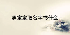 男寶寶取名字書什么