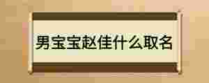男寶寶趙佳什么取名